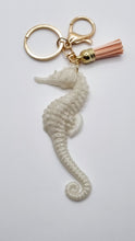 Load image into Gallery viewer, Sparkly Resin Seahorse Tassel Keychains