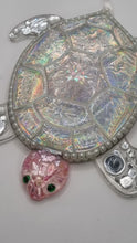 Load image into Gallery viewer, Holographic Resin Sea Turtles Featuring Pearls and Seashells
