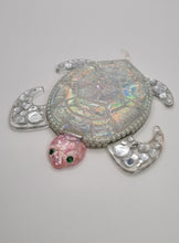 Load image into Gallery viewer, Holographic Resin Sea Turtles Featuring Pearls and Seashells