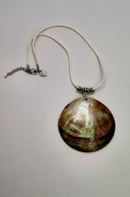 Load image into Gallery viewer, Large Round Mother of Pearl Seashell Pendant