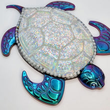 Load image into Gallery viewer, Holographic Resin Sea Turtles Featuring Pearls and Seashells