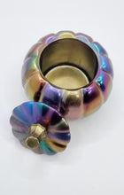 Load image into Gallery viewer, Handcrafted Holographic Resin Pumpkin Trinket Jar