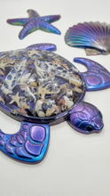 Load image into Gallery viewer, Holographic Resin Sea Turtles Featuring Pearls and Seashells