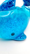 Load image into Gallery viewer, Handcrafted Resin Whale Figurines in Vivid Rainbow or Ocean Glitter