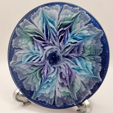 Load image into Gallery viewer, Handcrafted Deep Ocean Blue 3D Bloom Resin Coasters