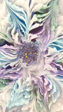 Load image into Gallery viewer, Handcrafted Deep Ocean Blue 3D Bloom Resin Coasters