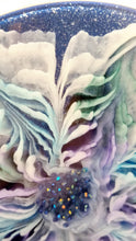 Load image into Gallery viewer, Handcrafted Deep Ocean Blue 3D Bloom Resin Coasters