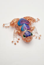 Load image into Gallery viewer, Rose Gold Leaf Resin Frog Figurines
