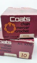 Load image into Gallery viewer, Vintage Coats Chain Mercer Crochet Cotton No. 10 x 18 Balls 20g White