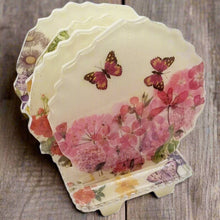 Load image into Gallery viewer, Floral Geode Resin Coasters & Matching Coaster Holder