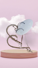 Load image into Gallery viewer, Handcrafted Silver Wire Wrapped Heart Hoop Earrings