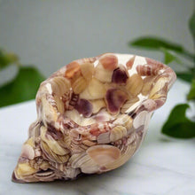 Load image into Gallery viewer, Handcrafted Seashell Shaped Resin Trinket Bowls Featuring Naturally Coloured Seashells #Style A