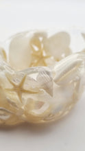 Load image into Gallery viewer, Handcrafted Seashell Shaped Resin Trinket Bowls Featuring White & Pearl White Seashells