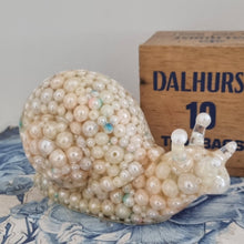 Load image into Gallery viewer, Handcrafted Resin Snail Figurines Featuring Pearls