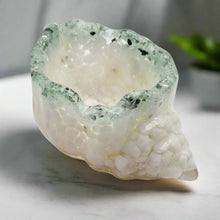 Load image into Gallery viewer, Handcrafted Seashell Shaped Resin Trinket Bowls Featuring Glitter & Pebbles