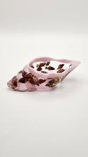 Load image into Gallery viewer, Handcrafted Seashell Shaped Resin Trinket Bowls Featuring Red Rose Buds
