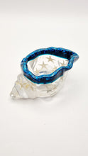 Load image into Gallery viewer, Handcrafted Seashell Shaped Resin Trinket Bowl Featuring Glitter & Starfish