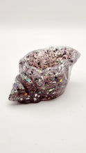 Load image into Gallery viewer, Handcrafted Seashell Shaped Resin Trinket Bowls Featuring Crushed Glass & Glitter