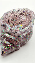 Load image into Gallery viewer, Handcrafted Seashell Shaped Resin Trinket Bowls Featuring Crushed Glass & Glitter