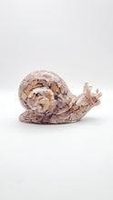 Load image into Gallery viewer, Handcrafted Resin Snail Figurine Featuring Pink Seashells