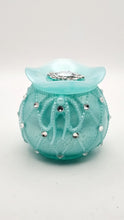 Load image into Gallery viewer, Rhinestone adorned Trinket Jars with Matching Lids Featuring a Large Rhinestone Embellishment