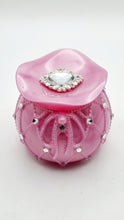 Load image into Gallery viewer, Rhinestone adorned Trinket Jars with Matching Lids Featuring a Large Rhinestone Embellishment