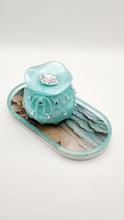 Load image into Gallery viewer, Rhinestone adorned Trinket Jars with Matching Lids Featuring a Large Rhinestone Embellishment