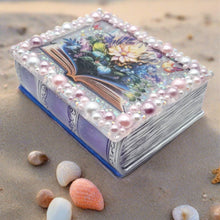 Load image into Gallery viewer, Book-shaped Pearl Embellished Trinket Box