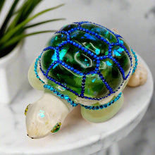 Load image into Gallery viewer, Resin Turtle Featuring Homemade Seaglass & Rhinestones