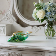 Load image into Gallery viewer, Seashell Shaped Resin Trinket Dish Featuring Seaglass