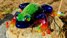 Load image into Gallery viewer, Rainbow Glass Frog Figurine Lamp