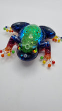 Load image into Gallery viewer, Rainbow Glass Frog Figurine Lamp