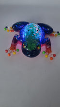 Load image into Gallery viewer, Rainbow Glass Frog Figurine Lamp