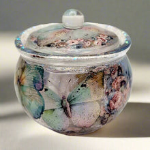 Load image into Gallery viewer, Rhinestone Butterfly Trinket Jar with Matching Lid