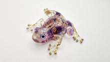 Load image into Gallery viewer, Purple Mechanical Butterfly Resin Frog Figurine
