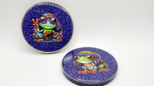 Load image into Gallery viewer, Hippy Frog Crackle Coaster Set