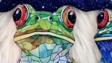 Load image into Gallery viewer, Stained Glass Resin Charcuterie Board Featuring 3 Frogs