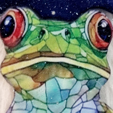 Load image into Gallery viewer, Stained Glass Resin Charcuterie Board Featuring 3 Frogs