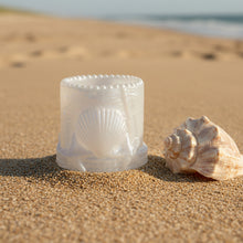 Load image into Gallery viewer, Sand & Seashell Trinket Jar Adorned with Pearls