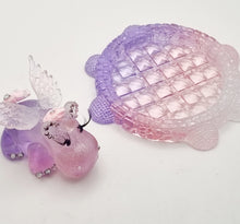 Load image into Gallery viewer, IntoResin Crystal Turtle Coaster & Matching Hippo