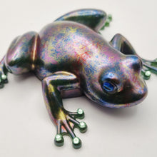 Load image into Gallery viewer, Chrome Dappled Resin Technique Frog