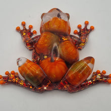 Load image into Gallery viewer, FRUMPKIN Resin Pumpkin Frog Figurine