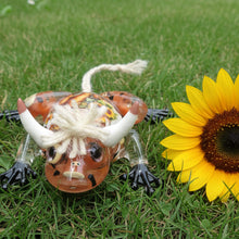 Load image into Gallery viewer, Highland Cow 'Froggy Friday' Resin Frog Figurine