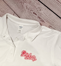 Load image into Gallery viewer, Black and White Custom Polo's with Embroidered GitG Logo