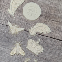 Load image into Gallery viewer, Set of 7 x Resin French Inspired Furniture Embellishment On-lay Applique Mixed Shapes