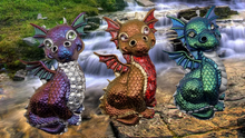 Load image into Gallery viewer, Chameleon Dragons 3 Ways Handcrafted Resin Wall Décor