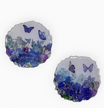 Load image into Gallery viewer, Floral Geode Resin Coasters