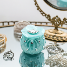 Load image into Gallery viewer, Rhinestone adorned Trinket Jars with Matching Lids Featuring a Large Rhinestone Embellishment