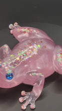 Load and play video in Gallery viewer, Sparkly Resin Glitter Frog Figurines