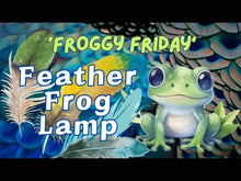 Load and play video in Gallery viewer, Feather Frog Figurine Lamp